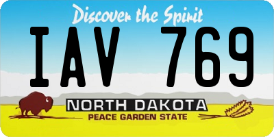 ND license plate IAV769