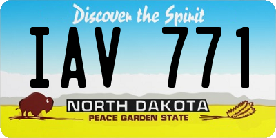 ND license plate IAV771