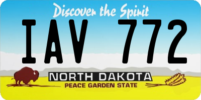 ND license plate IAV772