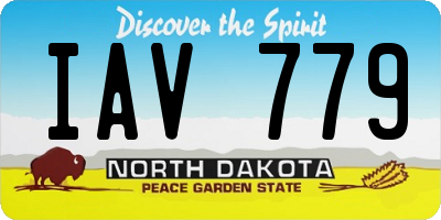 ND license plate IAV779