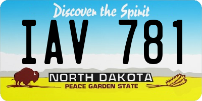 ND license plate IAV781