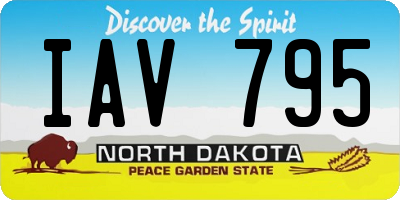 ND license plate IAV795