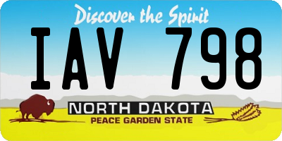 ND license plate IAV798