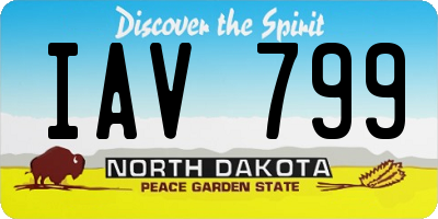 ND license plate IAV799