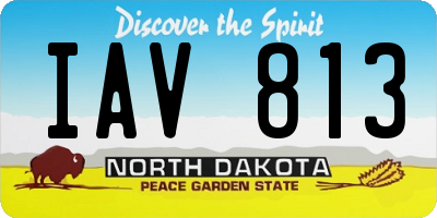 ND license plate IAV813