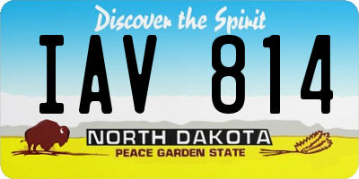ND license plate IAV814