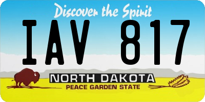 ND license plate IAV817