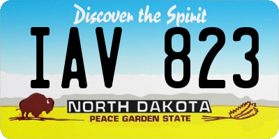 ND license plate IAV823