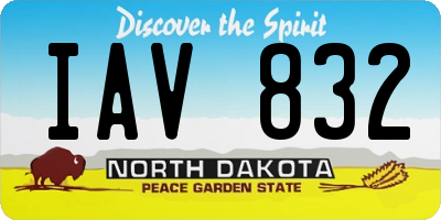 ND license plate IAV832