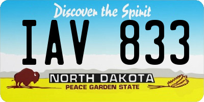 ND license plate IAV833