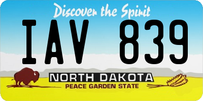 ND license plate IAV839
