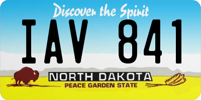 ND license plate IAV841