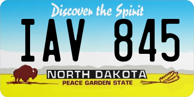 ND license plate IAV845