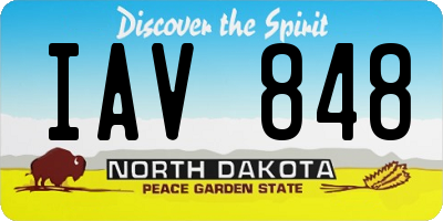 ND license plate IAV848