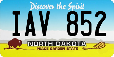 ND license plate IAV852