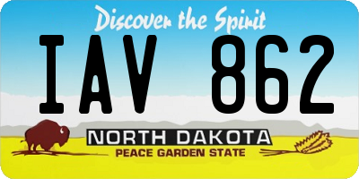 ND license plate IAV862