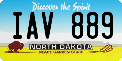 ND license plate IAV889