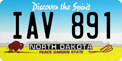 ND license plate IAV891