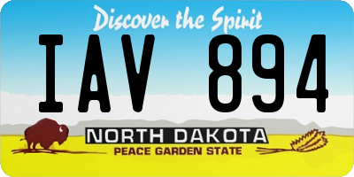 ND license plate IAV894