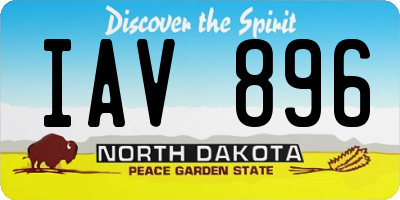 ND license plate IAV896