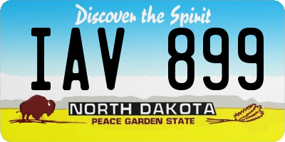ND license plate IAV899