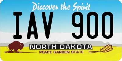 ND license plate IAV900