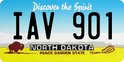 ND license plate IAV901