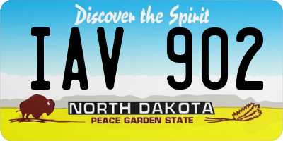 ND license plate IAV902