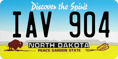 ND license plate IAV904