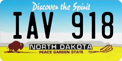 ND license plate IAV918