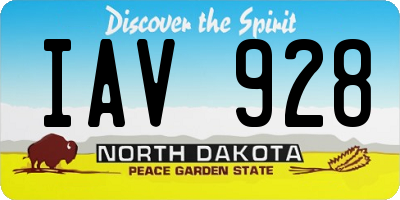 ND license plate IAV928