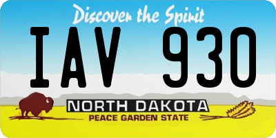 ND license plate IAV930