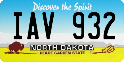 ND license plate IAV932