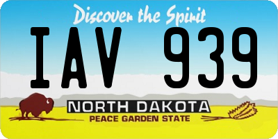 ND license plate IAV939