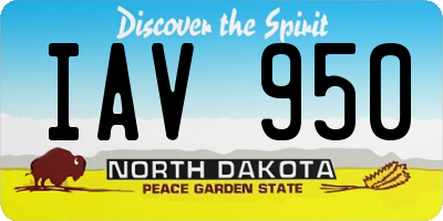 ND license plate IAV950