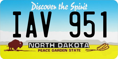 ND license plate IAV951