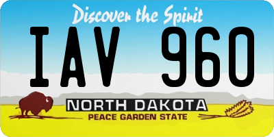 ND license plate IAV960