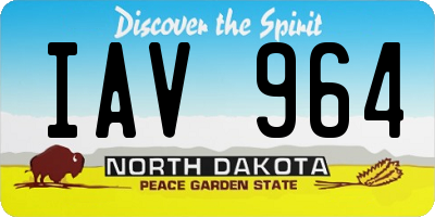 ND license plate IAV964