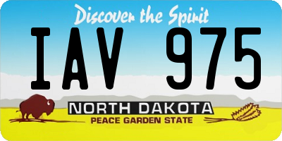 ND license plate IAV975