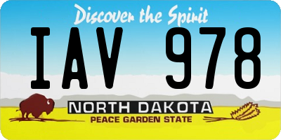 ND license plate IAV978