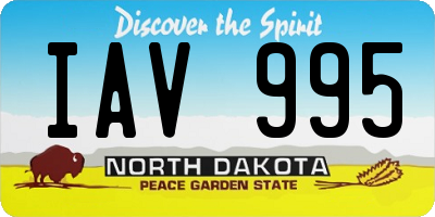 ND license plate IAV995