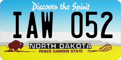 ND license plate IAW052