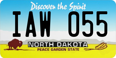 ND license plate IAW055