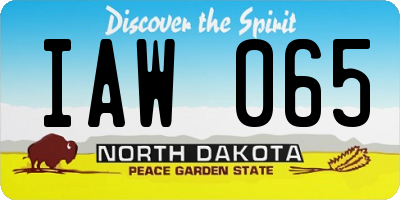 ND license plate IAW065