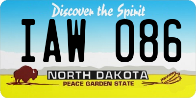 ND license plate IAW086