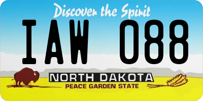 ND license plate IAW088