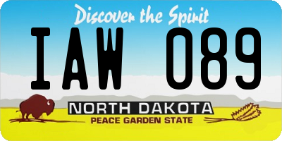 ND license plate IAW089