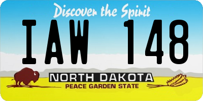 ND license plate IAW148