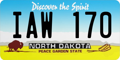 ND license plate IAW170