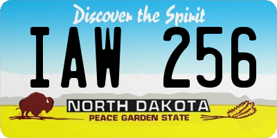 ND license plate IAW256